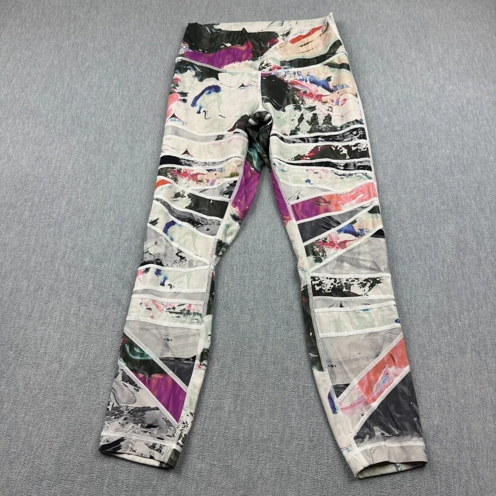 Lululemon Leggings‎ Womens 8 White Pigment Wave High Times Pant Full-On Luon 26